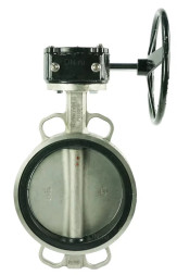 Затвор дисковый поворотный WBV3131N-2W-Fb-H Ду80 Ру16 межфланцевый, корпус - нержавеющая сталь 304, диск - нержавеющая сталь 304, уплотнение - NBR, с редуктором HAM RQN1-180Z-T40