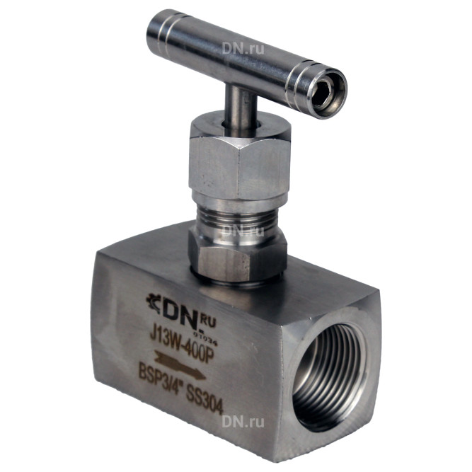 Клапан игольчатый VN3131M-T-Ht 3/8″ Ду10 Ру400 резьбовой, корпус - нержавеющая сталь 304, уплотнение - металл, с Т-образной рукояткой в Сургуте