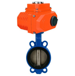 Затвор дисковый поворотный WBV1413E-2W-Fb-H Ду150 Ру16, корпус -чугун GGG50, диск - чугун GGG40, уплотнение - EPDM, с электроприводом QT-N-015EM-O1-24VDC-У1 24В HARK