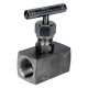 Клапан игольчатый VN3131M-T-Ht 1/2″ Ду15 Ру400 резьбовой, корпус - нержавеющая сталь 304, уплотнение - металл, с Т-образной рукояткой