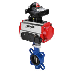 Затвор дисковый поворотный WBV1413E-2W-Fb-H Ду65 Ру16, корпус - чугун GGG50, диск - чугун GGG40, уплотнение - EPDM, с пневмоприводом PA-SA-083, пневмораспределителем 4M310-08 DC24V, БКВ APL-210N