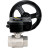 Кран шаровой BV3232P(2pc)-FP-T-ISO-H 4″ Ду100 Ру40 полнопроходной двухходовой, нержавеющая сталь SS316, внутренняя резьба, уплотнение - PTFE, с редуктором HAM RQN-Z в Сургуте