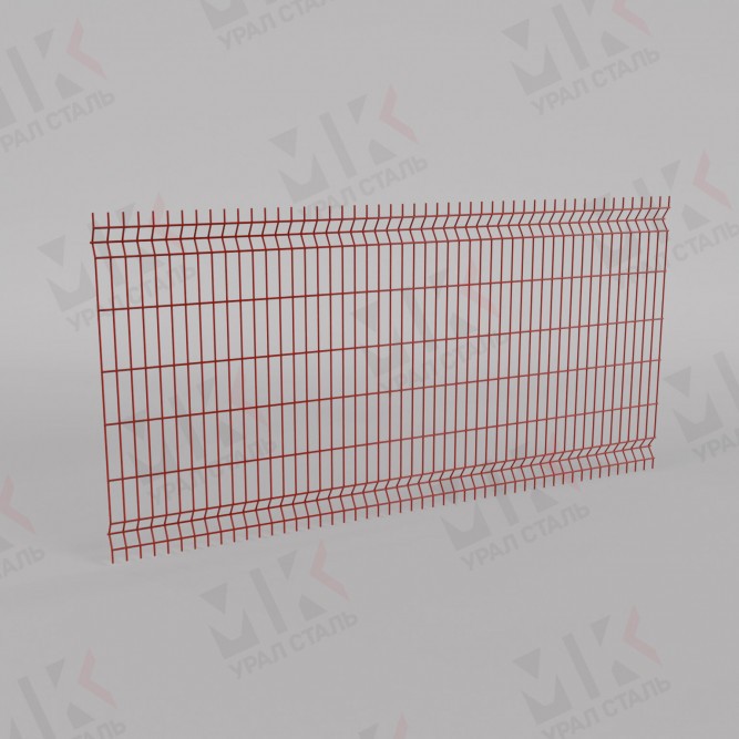 3Д забор красный (RAL 3032) 2500х2500х2 Medium в Сургуте