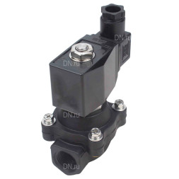 Клапан электромагнитный VS541-NT-NC-24VAC 1 1/2″ Ду40 Ру5 соленоидный двухходовой, резьбовой, корпус - полиамид PA66, уплотнение - NBR, нормально-закрытый, прямого действия, катушка - 24В AC