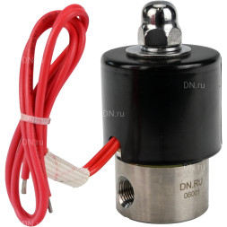 Клапан электромагнитный VS131-ET-NC-220VAC 1/8″ Ду6 Ру10, соленоидный двухходовой, корпус - нержавеющая сталь 304, уплотнение - EPDM, резьбовой, нормально-закрытый, прямого действия, катушка - 220В