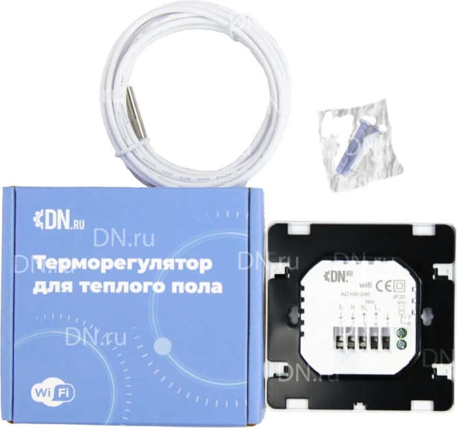 Терморегулятор для теплого пола T1-5SM-WF электронный программируемый с функцией Wi-Fi цвет серый в Сургуте