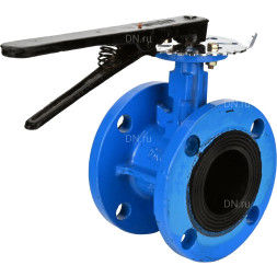 Затвор дисковый поворотный WBV1313E-2W-F-H Ду65 Ру16 фланцевый, корпус - чугун GGG40, диск - чугун GGG40, уплотнение - EPDM, с рукояткой, с ISO-фланцем F05, квадрат штока 9х9