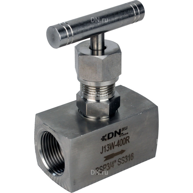 Клапан игольчатый VN3232M-T-Ht 1 1/4″ Ду32 Ру400 резьбовой, корпус - нержавеющая сталь 316, уплотнение - металл, с Т-образной рукояткой в Сургуте