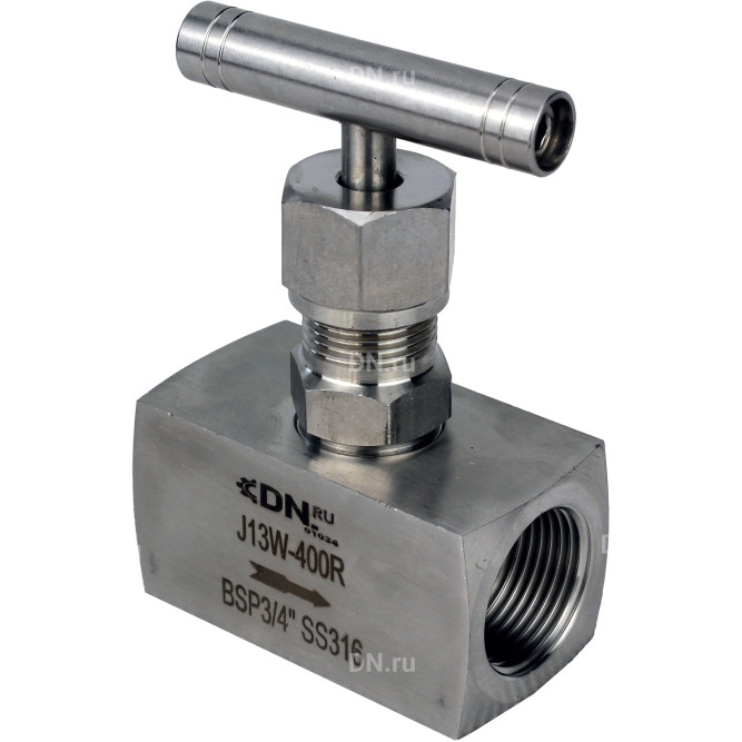 Клапан игольчатый VN3232M-T-Ht 2″ Ду50 Ру400 резьбовой, корпус - нержавеющая сталь 316, уплотнение - металл, с Т-образной рукояткой в Сургуте