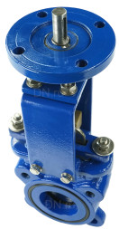 Задвижка шиберная GVKN1331N-2W-Fb-ISO Ду50 Ру16 двусторонняя, межфланцевая, шпиндель - невыдвижной, корпус - чугун GGG40, шибер - нержавеющая сталь 304, уплотнение - NBR, с ISO-фланцем и голым штоком, круглый шток 16, F10