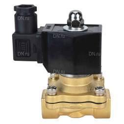 Клапан электромагнитный VS300-ET-NC-24VDC 1/4″ Ду8 Ру10, соленоидный двухходовой, корпус - латунь, уплотнение - EPDM, резьбовой, нормально-закрытый, прямого действия, катушка - 24В