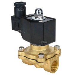 Клапан электромагнитный VS300-ET-NC-24VDC 1/4″ Ду8 Ру10, соленоидный двухходовой, корпус - латунь, уплотнение - EPDM, резьбовой, нормально-закрытый, прямого действия, катушка - 24В