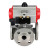 Кран шаровой BV3232P(4pc)-FP-3WL-F Ду15 Ру16 полнопроходной трехходовой, фланцевый, корпус - нержавеющая сталь SS316, с пневмоприводом PA-SA-052 с возвратными пружинами и пневмораспределителем 4M310-08 AC220V в Сургуте