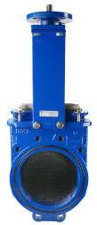 Задвижка шиберная GVKN1331N-2W-Fb-ISO Ду250 Ру10 двусторонняя, межфланцевая, шпиндель - невыдвижной, корпус - чугун GGG40, шибер - нержавеющая сталь 304, уплотнение - NBR, с ISO-фланцем и голым штоком, круглый шток 22, F14