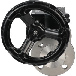 Кран шаровой BV3131P(3pc)-FP-F-ISO-H Ду80 Ру25 трехсоставной из нержавеющей стали SS304, фланцевый, уплотнение - PTFE, полнопроходной с ISO-фланцем и редуктором HAM RQN-Z