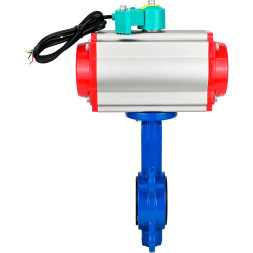 Затвор дисковый поворотный WBV1413E-2W-Fb-H Ду125 Ру16 корпус - чугун GGG50, диск - чугун GGG40, уплотнение - EPDM, с пневмоприводом PA-DA-105 и магнитным переключателем ALS200D