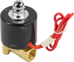 Клапан электромагнитный VS100-NT-NC-24VAC 1/4″ Ду8 Ру10 прямого действия двухходовой, корпус - латунь, присоединение - внутренняя резьба, уплотнение - NBR, нормально-закрытый, катушка - 24 В AC