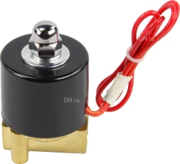 Клапан электромагнитный VS100-NT-NC-24VAC 1/4″ Ду8 Ру10 прямого действия двухходовой, корпус - латунь, присоединение - внутренняя резьба, уплотнение - NBR, нормально-закрытый, катушка - 24 В AC