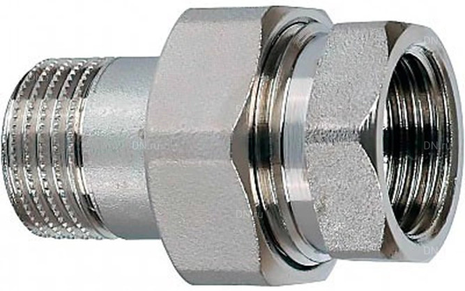 Соединение разъемное (американка) А-304-НР-ВР-PTFE 2″ Ду50 Ру20 с уплотнением под гайкой по плоскости, корпус - нержавеющая сталь AISI 304, присоединение - наружная/внутренняя резьба, тип резьбы - BSPT/BSPP в Сургуте