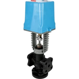 Клапан запорно-регулирующий VSR1-13V-PED-F Ду20 Ру16 Kv6.3м3/ч, односедельный, фланцевый, корпус - чугун EN-JS1025, уплотнение - фторкаучук (Viton, FPM) с электроприводом XCK220-1500 AC220В
