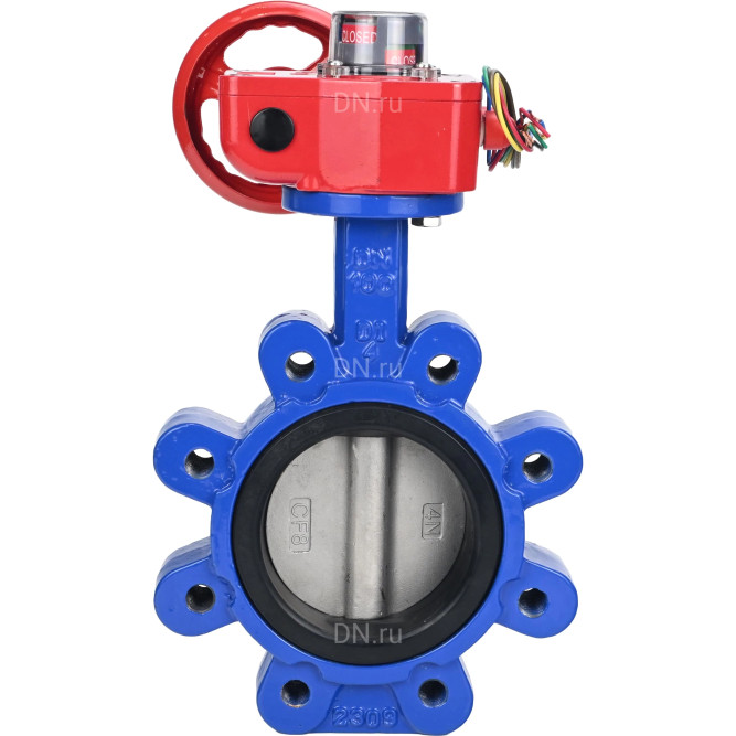 Затвор дисковый поворотный WBV1631E-2W-Fb-H Ду150 Ру16 LUG межфланцевый, корпус - чугун QT450, диск - нержавеющая сталь AISI 304, уплотнение - EPDM, с редуктором HGBF RQN2-320Z в Сургуте