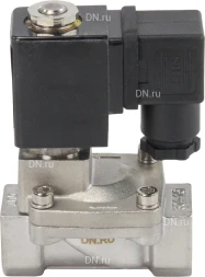 Клапан электромагнитный VS431-VT-NC-220VAC 1/2″ Ду15 Ру16, соленоидный двухходовой, корпус - нержавеющая сталь 304, уплотнение - Viton, резьбовой, нормально-закрытый, пилотный, катушка - 220В