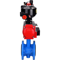 Затвор дисковый поворотный WBV1313E-2W-F-H Ду80 Ру16 фланцевый, корпус - чугун GGG40, диск - чугун GGG40, EPDM, с пневмоприводом PA-DA-105, пневмораспределителем 4M310-08 DC24V, БКВ APL-510N EX и БПВ AFC2000