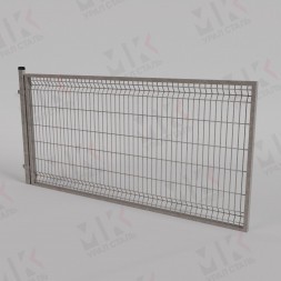 Ворота для 3D забора серые (RAL 7004) 6000х2000 мм откатные