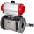 Кран шаровой BV3232P(4pc)-FP-3WL-F Ду25 Ру16 полнопроходной трехходовой, фланцевый, корпус - нержавеющая сталь SS316, с пневмоприводом PA-DA-052 двойного действия и пневмораспределителем 4V320-08 AC220V в Сургуте