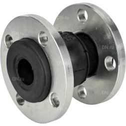 Компенсатор резиновый CR-E25-F Ду32 Ру16, резиновая вставка (корпус) - EPDM, тип присоединения - фланцевый, материал фланцев - сталь углеродистая оцинкованная