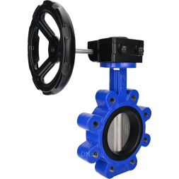 Затвор дисковый поворотный WBV1631E-2W-Fb-H Ду150 Ру16 LUG межфланцевый, корпус - чугун QT450, диск - нержавеющая сталь AISI 304, уплотнение - EPDM, с редуктором HAM RQN2-300Z-T37