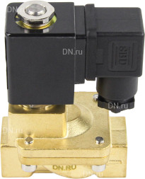 Клапан электромагнитный VS400-ET-NC-24VDC 3/8″ Ду10 Ру16, соленоидный двухходовой, корпус - латунь, уплотнение - EPDM, резьбовой, нормально-закрытый, пилотный, катушка - 24В