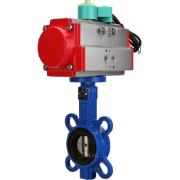 Затвор дисковый поворотный WBV1413E-2W-Fb-H Ду65 Ру16, корпус - чугун GGG50, диск - чугун GGG40, уплотнение - EPDM, с пневмоприводом PA-SA-083 и магнитным переключателем ALS200D
