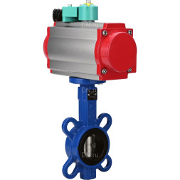 Затвор дисковый поворотный WBV1413E-2W-Fb-H Ду65 Ру16, корпус - чугун GGG50, диск - чугун GGG40, уплотнение - EPDM, с пневмоприводом PA-SA-083 и магнитным переключателем ALS200D
