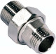 Соединение разъемное (американка) А-304-НР-НР-PTFE 1/2″ Ду15 Ру20 с уплотнением под гайкой по плоскости, корпус - нержавеющая сталь AISI 304, присоединение - наружная/наружная резьба, тип резьбы - BSPT