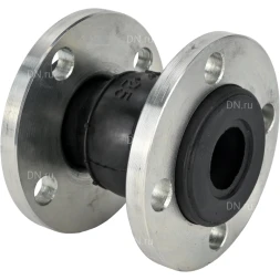 Компенсатор резиновый CR-E25-F Ду100 Ру16, резиновая вставка (корпус) - EPDM, тип присоединения - фланцевый, материал фланцев - сталь углеродистая оцинкованная