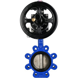 Затвор дисковый поворотный WBV1616E-2W-Fb-H Ду150 Ру16 LUG корпус - чугун QT450, диск - чугун QT450, уплотнение - EPDM, с пневмоприводом PA-DA-105-1, пневмораспределителем 4M310-08 AC220V и БКВ APL-210N