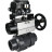 Кран шаровой BV4242E-FP-GRM-ISO Дн20 Ру10 полнопроходной, корпус - НПВХ, шар - НПВХ, уплотнение - EPDM, с пневмоприводом PA-DA-105-1 и пневмопозиционером YT-1000RSN без обратной связи в Сургуте