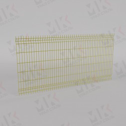 3Д забор желтый (RAL 1021) 2500х2500х2.5 Profi