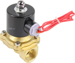 Клапан электромагнитный VS100-NT-NC-24VAC 3/4″ Ду20 Ру10 прямого действия двухходовой, корпус - латунь, присоединение - внутренняя резьба, уплотнение - NBR, нормально-закрытый, катушка - 24 В AC