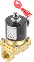 Клапан электромагнитный VS100-NT-NC-24VAC 3/4″ Ду20 Ру10 прямого действия двухходовой, корпус - латунь, присоединение - внутренняя резьба, уплотнение - NBR, нормально-закрытый, катушка - 24 В AC