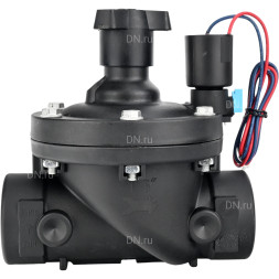 Клапан электромагнитный VS1141-NT-NC-24VDC 1″ Ду25 Ру10 соленоидный двухходовой пилотного действия, корпус - пластик PA66, уплотнение - NBR, внутренняя резьба, нормально закрытый (НЗ), катушка 24В DC