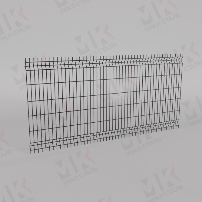 3Д забор черный (RAL 9005) 2500х2500х3 Medium в Сургуте