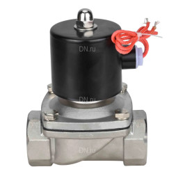 Клапан электромагнитный VS131-VT-NC-24VDC 3/4″ Ду20 Ру10, соленоидный двухходовой, корпус - нержавеющая сталь 304, уплотнение - Viton, резьбовой, нормально-закрытый, прямого действия, катушка - 24В