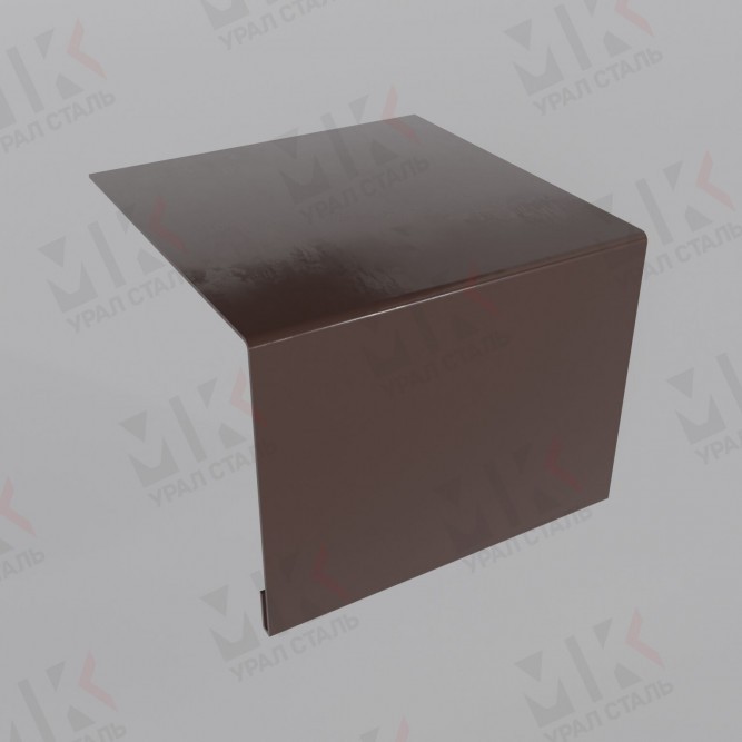 Планка откоса сложная 3D 230х75х3000 мм 0,5 мм RAL 8017 в Сургуте