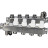 Коллекторная группа GC4-31-4 1″ Ду25 Ру10 отводов — 4, в сборе с терморегулирующими клапанами и запорно-балансировочными клапанами, дренажным краном и воздухоотводчиком, с заглушками, без переходников, корпус - нержавеющая сталь AISI 304 в Сургуте