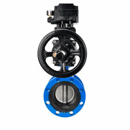 Затвор дисковый поворотный WBV1331E-2W-F-H Ду50 Ру16 фланцевый, корпус - чугун GGG40, диск - нержавеющая сталь 304, уплотнение - EPDM, с пневмоприводом PA-DA-105-1 и позиционером YT-1000RSN с обратной связью