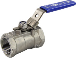 Кран шаровой BV3232P-SP-T-H Ду20 Ру63 стандартнопроходной двухходовой, нержавеющая сталь SS316, внутренняя резьба, уплотнение - PTFE, ручка-рычаг
