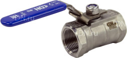 Кран шаровой BV3232P-SP-T-H Ду20 Ру63 стандартнопроходной двухходовой, нержавеющая сталь SS316, внутренняя резьба, уплотнение - PTFE, ручка-рычаг