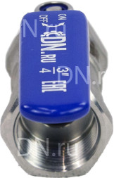 Кран шаровой BV3232P-SP-T-H Ду20 Ру63 стандартнопроходной двухходовой, нержавеющая сталь SS316, внутренняя резьба, уплотнение - PTFE, ручка-рычаг
